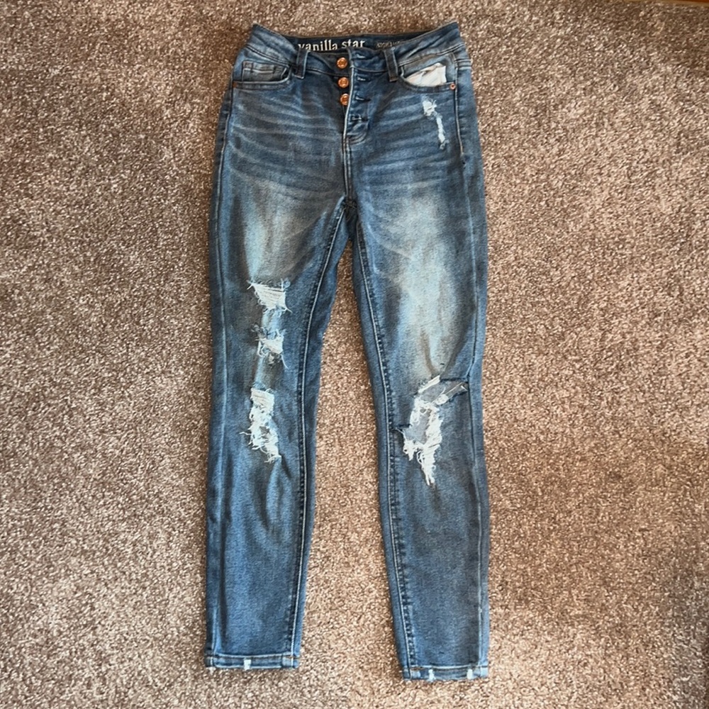 High rise skinny jeans!